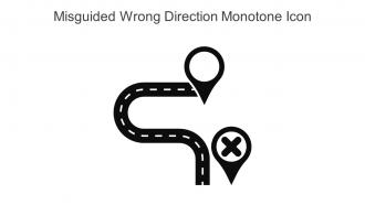 Misguided Wrong Direction Monotone Icon In Powerpoint Pptx Png And Editable Eps Format