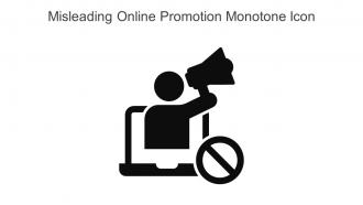 Misleading Online Promotion Monotone Icon In Powerpoint Pptx Png And Editable Eps Format