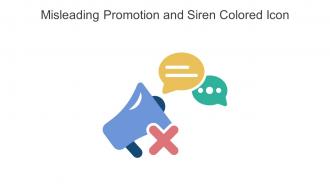 Misleading Promotion And Siren Colored Icon In Powerpoint Pptx Png And Editable Eps Format