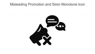 Misleading Promotion And Siren Monotone Icon In Powerpoint Pptx Png And Editable Eps Format