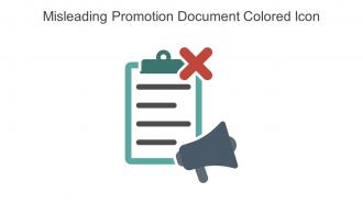 Misleading Promotion Document Colored Icon In Powerpoint Pptx Png And Editable Eps Format