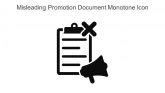 Misleading Promotion Document Monotone Icon In Powerpoint Pptx Png And Editable Eps Format