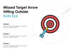 Missed target arrow hitting outside bulls eye