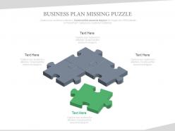 Missing business plan diagram made with puzzles powerpoint slides