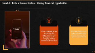 Missing Opportunities As An Adverse Effect Of Procrastination Training Ppt