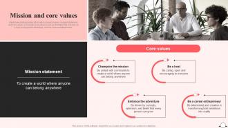 Mission And Core Values Airbnb Company Profile Ppt Diagrams CP SS