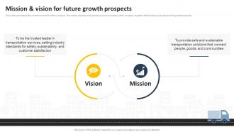 Mission And Vision For Future Growth Prospects Transportation Business Plan BP SS