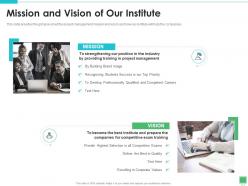Mission and vision of our institute project development professional it