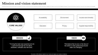 Mission And Vision Statement Apple Company Profile Ppt Formats CP SS