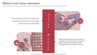 Mission And Vision Statement Beauty And Personal Care Company Profile