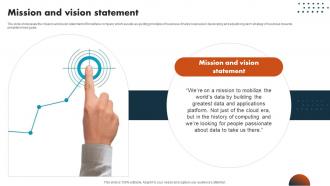 Mission And Vision Statement Data Warehouse Service Company CP SS V