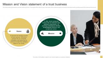 Mission And Vision Statement Of A Trust Business Sample Northern Trust Business Plan BP SS