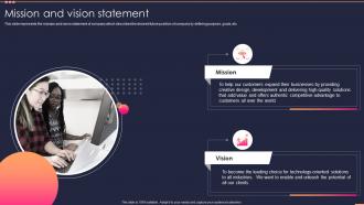 Mission And Vision Statement Small It Business Company Profile Ppt File Example Topics