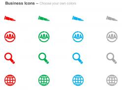 Mission crm search globe ppt icons graphics