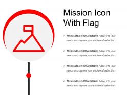 Mission icon with flag