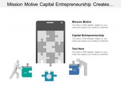 Mission motive capital entrepreneurship creates loyalty company aspirations