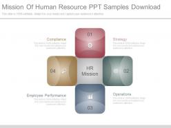 mission of human resource ppt samples download