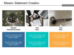 Mission statement creation ppt powerpoint presentation gallery portrait cpb