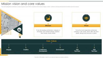 Mission Vision And Core Values Architecture Company Profile