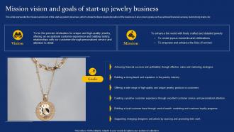 Mission Vision And Goals Of Start Up Jewelry Costume Jewelry Business Plan BP SS