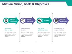 Mission vision goals and objectives ppt layouts styles