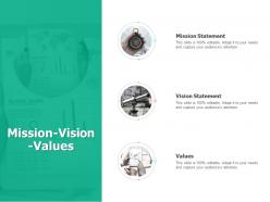 Mission vision values marketing ppt powerpoint presentation gallery gridlines