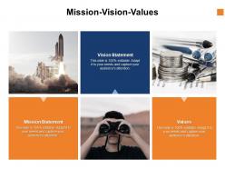 Mission vision values ppt powerpoint presentation slides mockup
