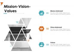 Mission vision values statement a734 ppt powerpoint presentation file format