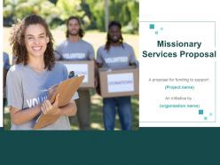 Missionary Services Proposal Powerpoint Presentation Slides