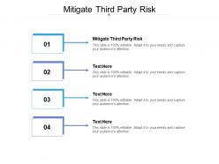 Mitigate third party risk ppt powerpoint presentation styles outfit cpb