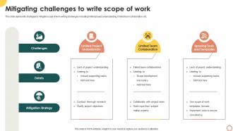 Mitigating Challenges To Write Scope Of Work