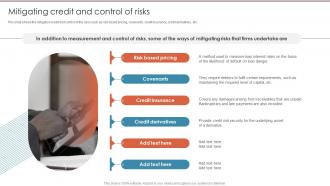 Mitigating Credit And Control Of Risks Credit Risk Management Frameworks