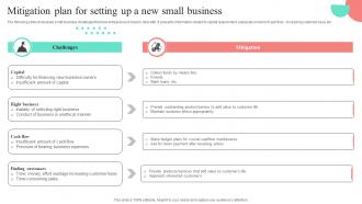 Mitigation Plan For Setting Up A New Small Business