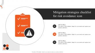 Mitigation Strategies Checklist For Risk Avoidance Icon