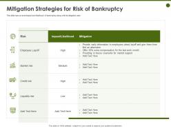 Mitigation strategies for risk of bankruptcy alternative ppt powerpoint presentation inspiration
