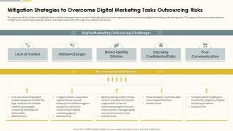 Mitigation Strategies To Overcome Digital Marketing Tasks Action Plan For Marketing