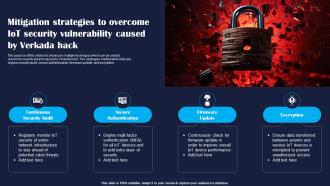 Mitigation Strategies To Overcome IoT Improving IoT Device Cybersecurity IoT SS