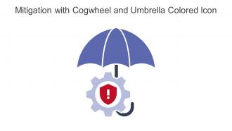 Mitigation With Cogwheel And Umbrella Colored Icon In Powerpoint Pptx Png And Editable Eps Format