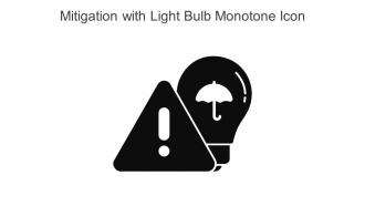 Mitigation With Light Bulb Monotone Icon In Powerpoint Pptx Png And Editable Eps Format