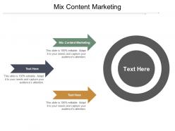 Mix Content Marketing Ppt Powerpoint Presentation Icon Visual Aids Cpb
