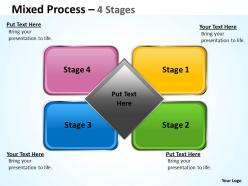Mixed diagram 4 step for marketing