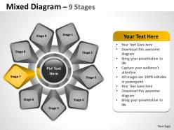 Mixed diagram 9 stages for business