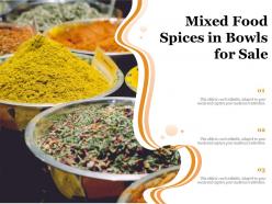 Mixed food spices in bowls for sale