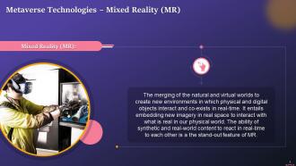 Mixed Reality In Metaverse Training Ppt