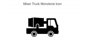 Mixer Truck Monotone Icon In Powerpoint Pptx Png And Editable Eps Format