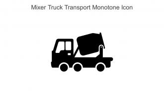 Mixer Truck Transport Monotone Icon In Powerpoint Pptx Png And Editable Eps Format
