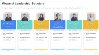 Mixpanel leadership structure ppt powerpoint presentation professional objects