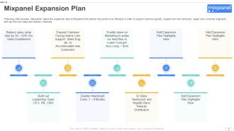Mixpanel pitch deck ppt template
