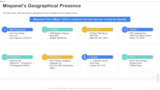 Mixpanels geographical presence ppt powerpoint presentation model slideshow