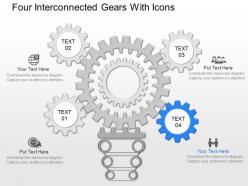 46848302 style variety 1 gears 4 piece powerpoint presentation diagram infographic slide